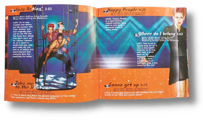 A spread from the booklet of Nightclub.